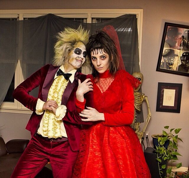 Best Halloween Costumes For Groups And For Couples and Beetlejuice and Lydia